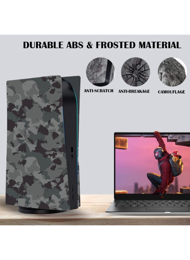 NXT Faceplate Cover Shell for PS5 Disc Edition Console Face Plates, Playstation 5 Accessories Protective Replacement Panels (Gray Camouflage) - Image 2