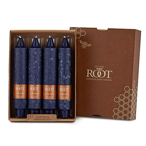 Root Candles Unscented Dinner Candles Premium Beeswax Blend Boxed Candle Set, 7-Inch, Abyss, 4-Count - Image 3