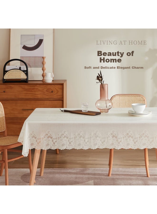 Houseware Qinmei Waterproof And Oil-proof Tablecloth, Pvc Table Mat, Rectangular Coffee Table Cover, Lijing, 135*180cm - Image 1