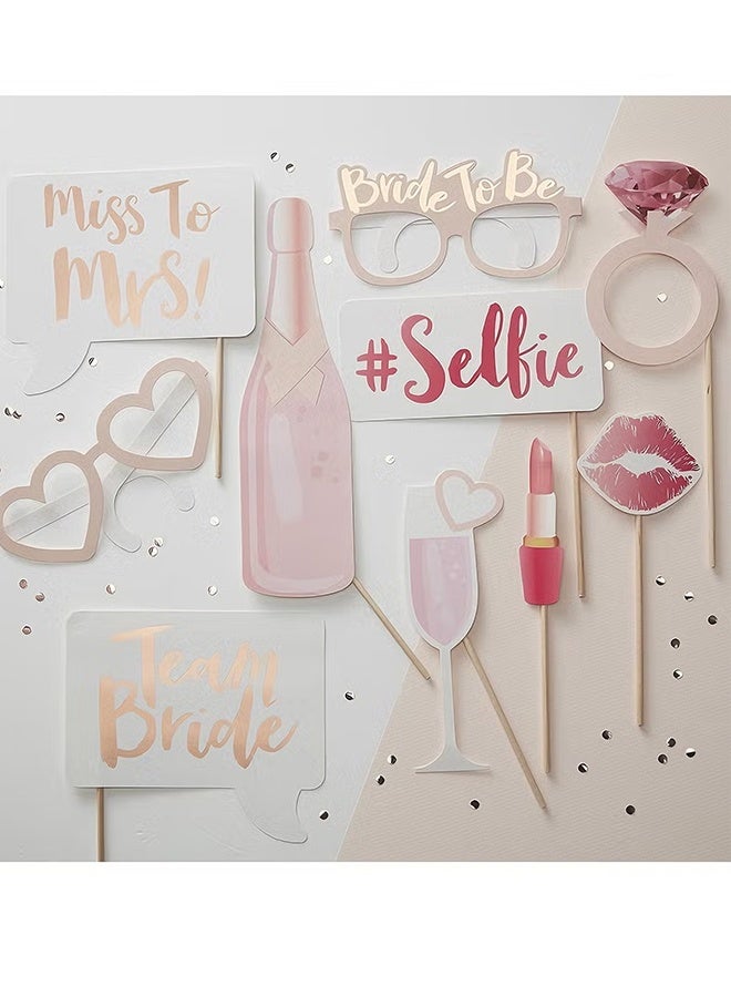 Happy D Party Photo Booth Props, Bachelorette Party Photo Props for Bachelorette Party Decorations, Perfect for Wedding, Engagement, Bridal Shower - Image 2
