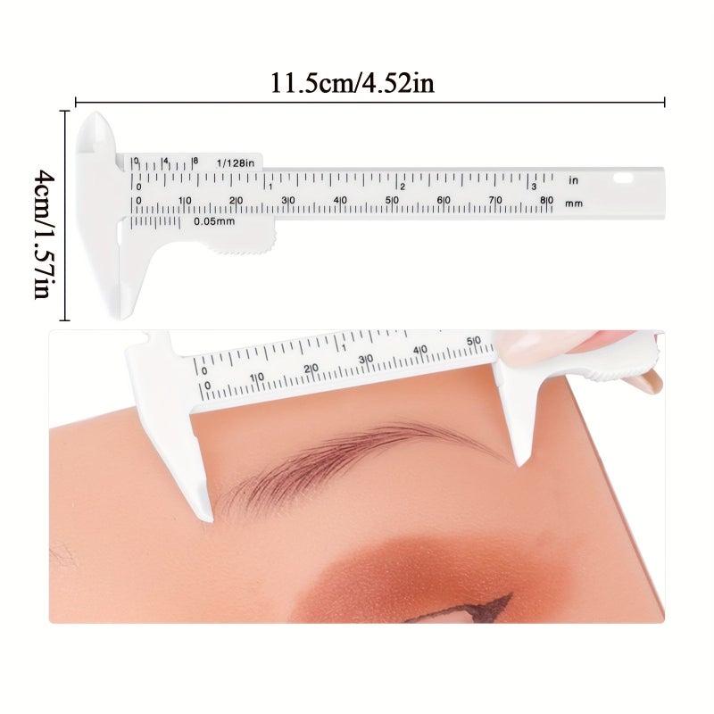 2pcs Microblading Ruler Set 150mm 80mm Eyebrow Positioning Vernier Caliper Tattoo Tool - Image 1