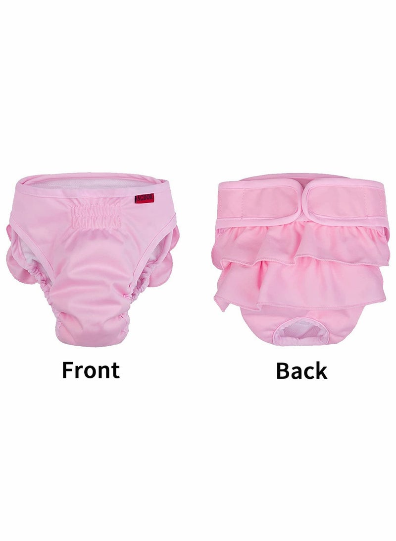 KASTWAVE Dog Diapers Puppy Diapers for Female Highly Absorbent Dog Heat Panties Reusable Washable Female Dog Diapers Large Pack of 3 (Purple Pink Grey) - Image 5