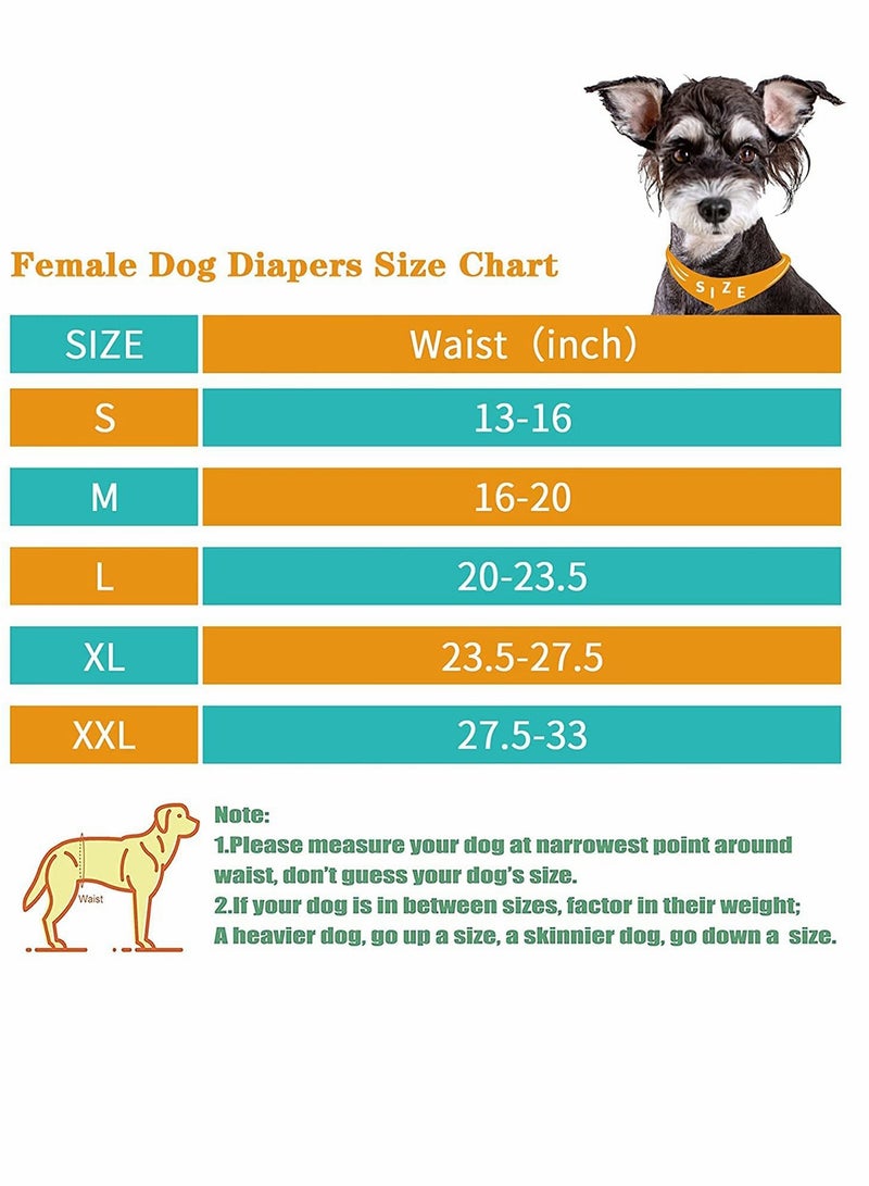 KASTWAVE Dog Diapers Puppy Diapers for Female Highly Absorbent Dog Heat Panties Reusable Washable Female Dog Diapers Large Pack of 3 (Purple Pink Grey) - Image 2