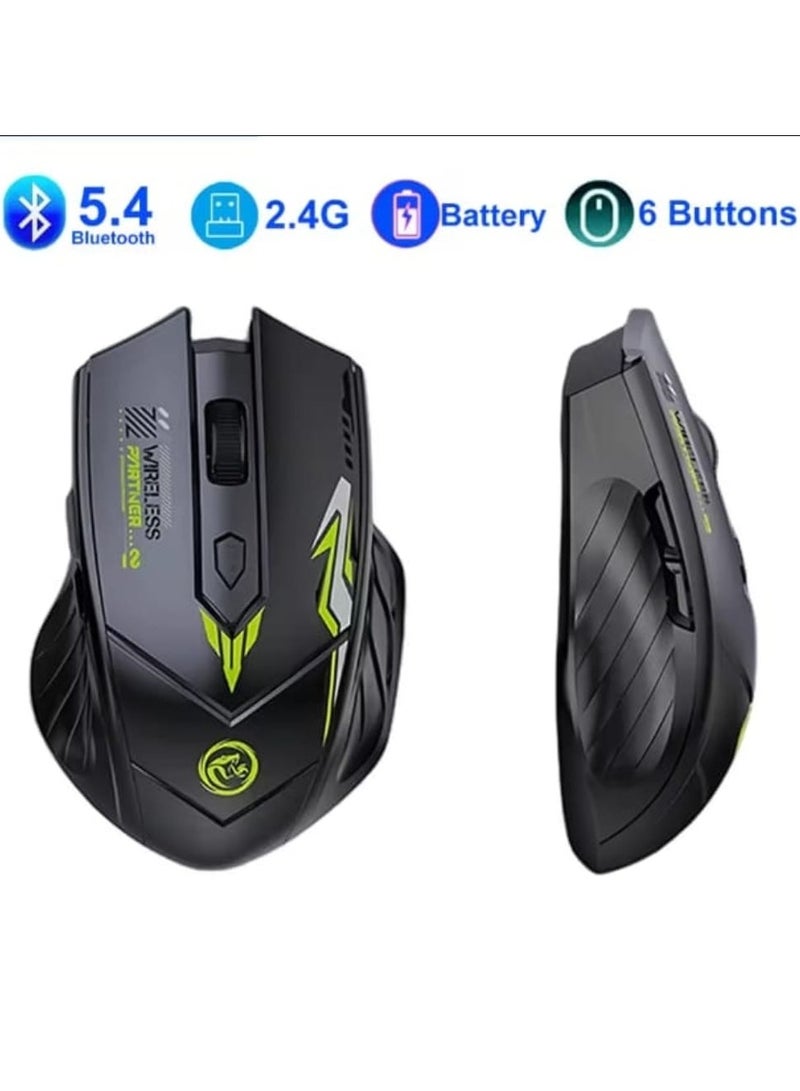 Bluetooth 5.4 Dual-Mode Wireless Mouse – 2.4G & Bluetooth Connectivity, 6-Button Rechargeable Gaming Mouse, 1600DPI Adjustable for PC, Laptop & MacBook - Image 4