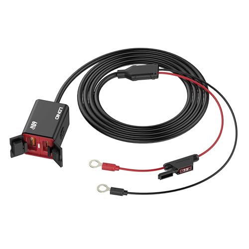 T Teclusive 60W Motorcycle Mobile Super Fast Charger Type C USB | IPX6 Waterproof Dustproof | PD QC USB C Bike Mobile Fast Charging with Direct Terminal Cable & USB C Cable - Image 1