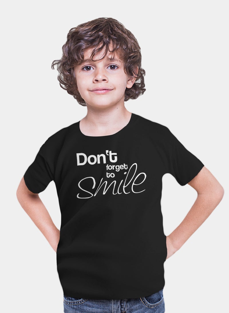 Fashion World Cotton T-shirt Printed with High-quality Always smile