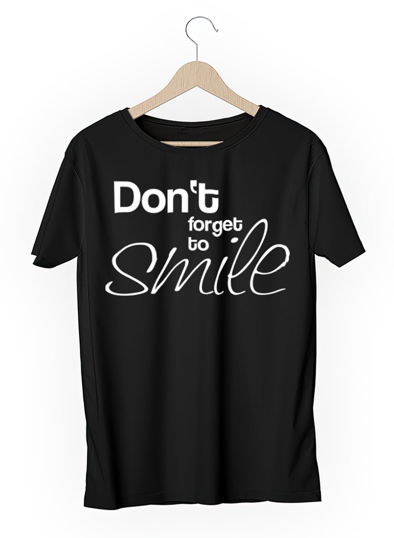 Fashion World Cotton T-shirt Printed with High-quality Always smile