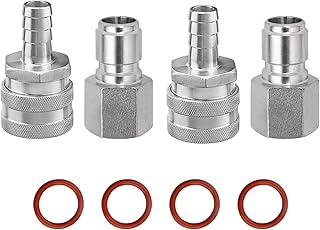 Ferroday FERRODAY Stainless Steel Quick Disconnect Set 1/2 NPT Female Disconnect 1/2" Barb Brewing Quick Disconnect For - Image 1