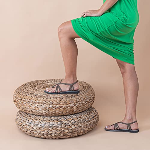 Plaka Seashell Flat Summer Sandals for Women | Perfect for the Beach, Walking & Dressy Occasions | Taupe | Size 8 - Image 5