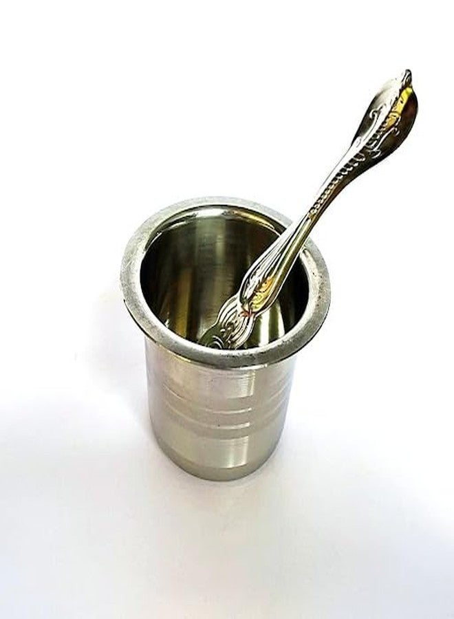 MAYAPURI 100% Stainless Steel Panch Patra with Achmani Pali for All Pooja | Standard Size Pooja Patra Set for Daily Rituals & Festivals - Image 5
