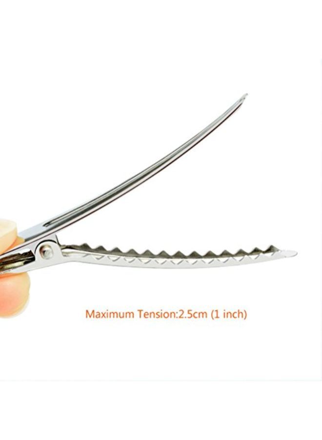 Marrywindix 50 Pack 2.36 Inches Hair Clips, Silver Metal Alligator Hair Pins Teeth Bows Hair Clips Hairdressing Salon Hair Grip Diy Accessories Hairpins For Women, Girls And Hairdresser Sliver - Image 3