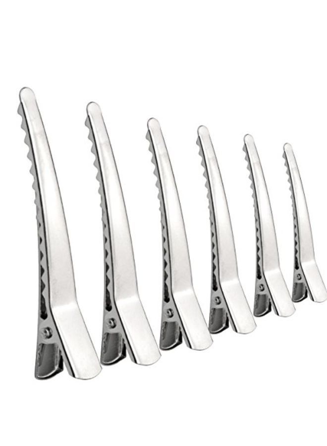 Marrywindix 50 Pack 2.36 Inches Hair Clips, Silver Metal Alligator Hair Pins Teeth Bows Hair Clips Hairdressing Salon Hair Grip Diy Accessories Hairpins For Women, Girls And Hairdresser Sliver - Image 5