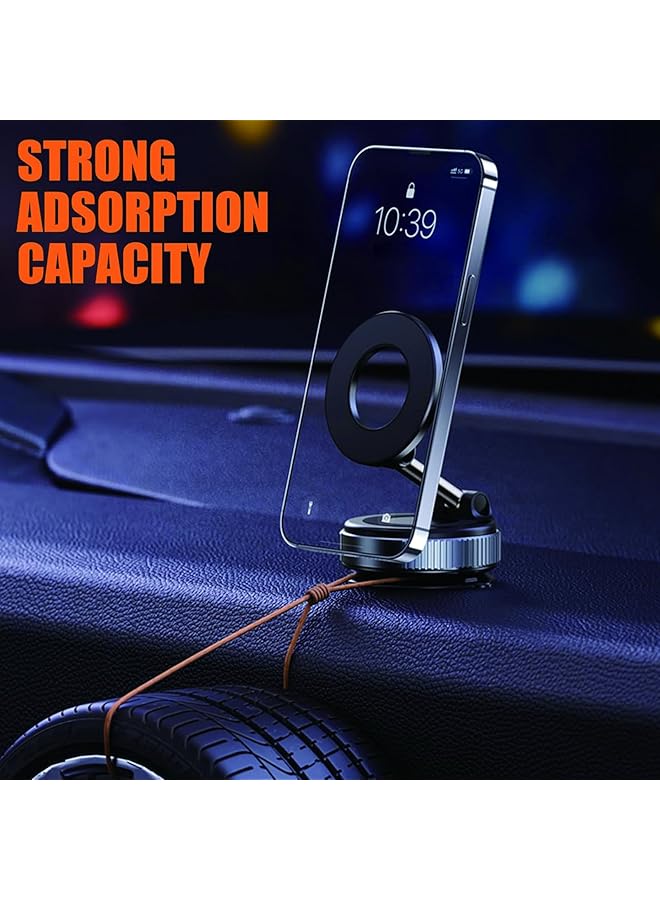 Lonimia Magnetic Phone Holder, Magsafe Compatible For Iphone & Android Devices, 360° Rotation Super Stable, Car Mount, For Kitchens, Mirrors, Gyms, And Other Smooth Surfaces (Black)  - Image 5