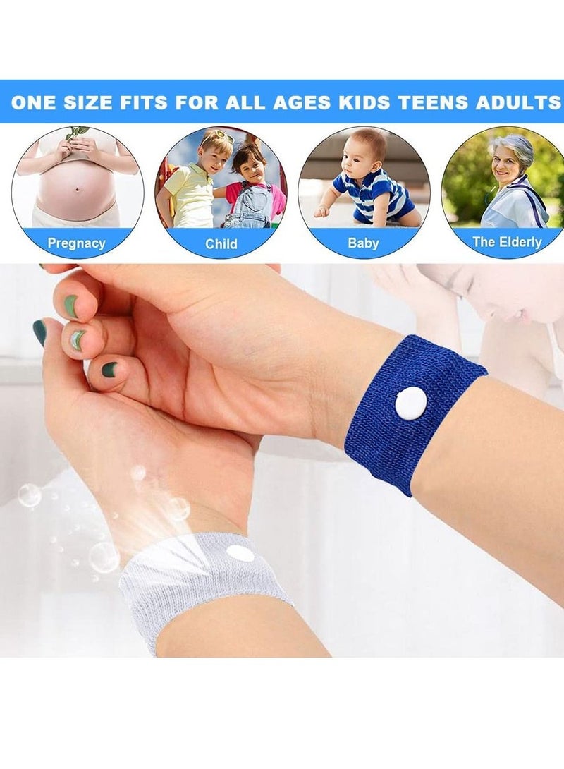 KASTWAVE أساور دوار السفر مع صندوق تخزين أساور دوار الحركة المضادة للغثيان أساور العلاج بالضغط أثناء السفر للبالغين والأطفال البحر الطيران السيارة الحمل 10 قطع - Image 5