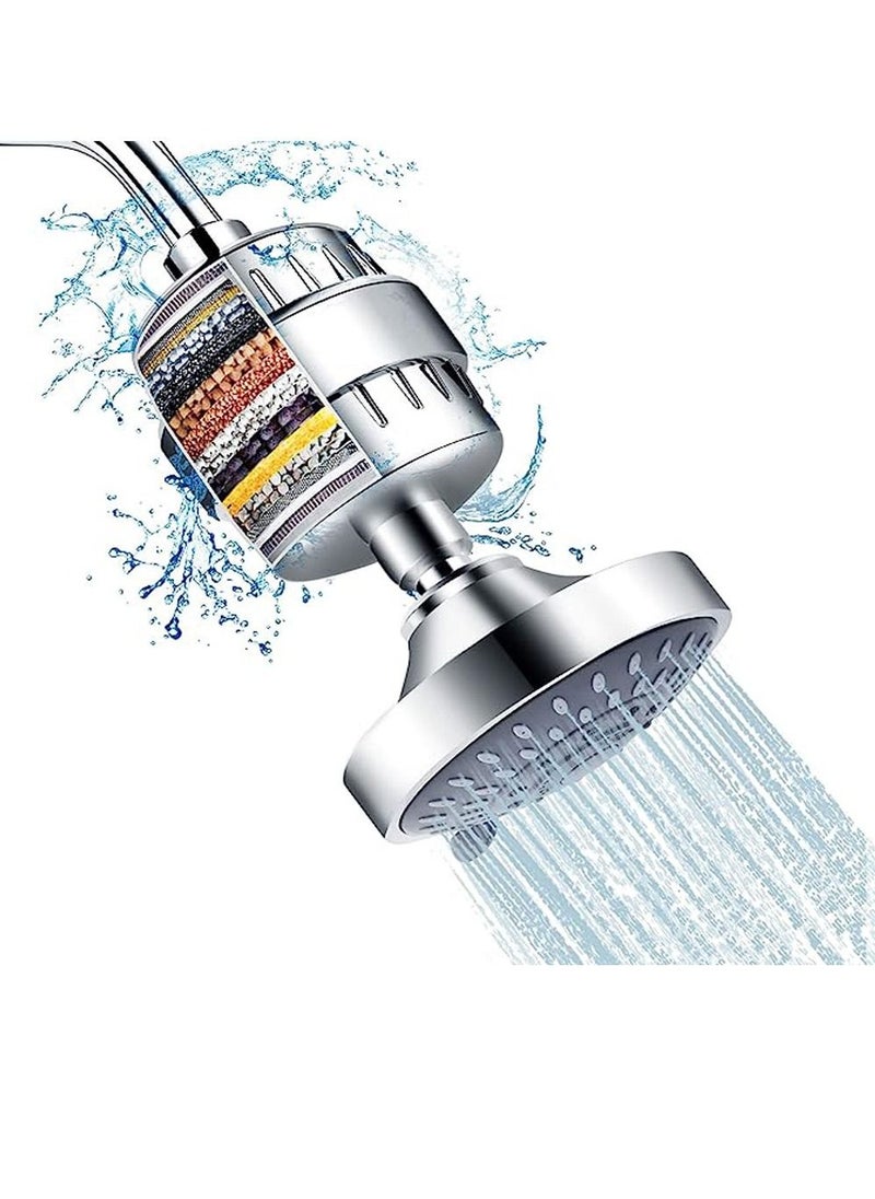 KASTWAVE - 20 stage shower filter shower head filter with vitamin c water softener reduces dry itchy skin for hard water high output shower water filter to remove chlorine heavy metals and other sediments - Image 1