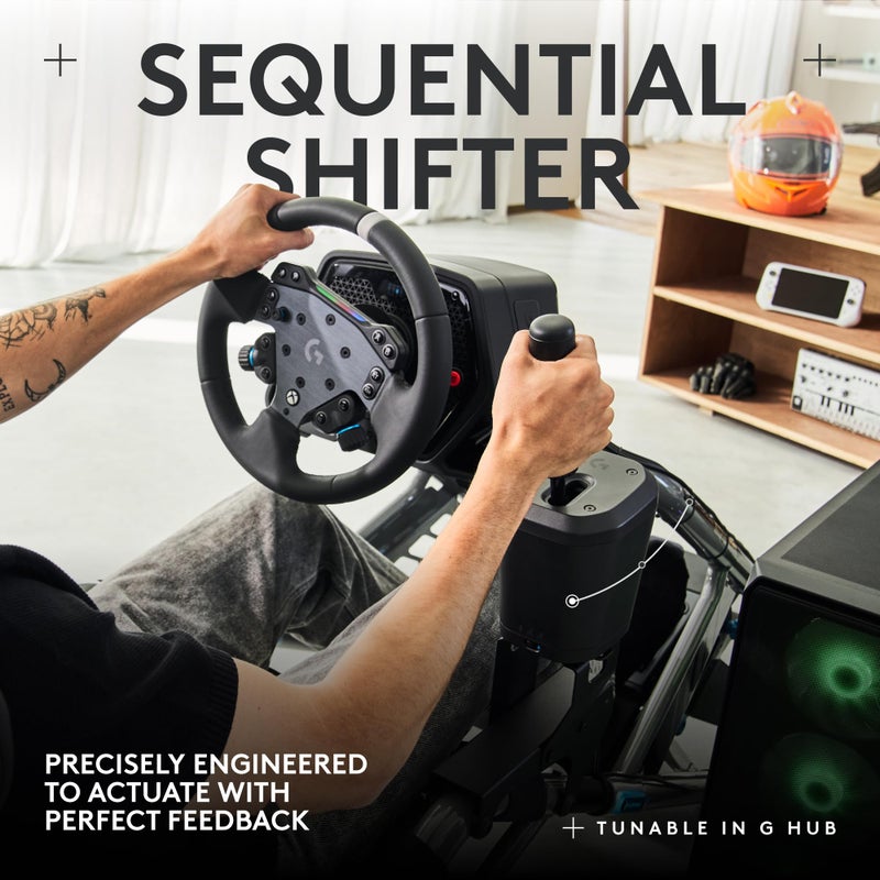 Logitech G RS Shifter & Handbrake with easy mode switching, height-adjustable handle, & included table clamp for RS & PRO Series - PlayStation, Xbox, & PC sim racing units - Image 2