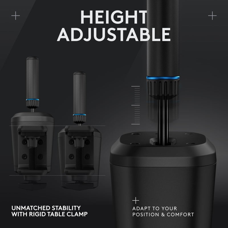 Logitech G RS Shifter & Handbrake with easy mode switching, height-adjustable handle, & included table clamp for RS & PRO Series - PlayStation, Xbox, & PC sim racing units - Image 4