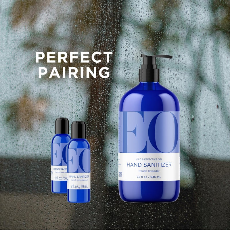 EO Hand Sanitizer Gel, 32 Ounce (Pack of 1), French Lavender, Organic Plant-Based, Botanical Extracts - Image 5