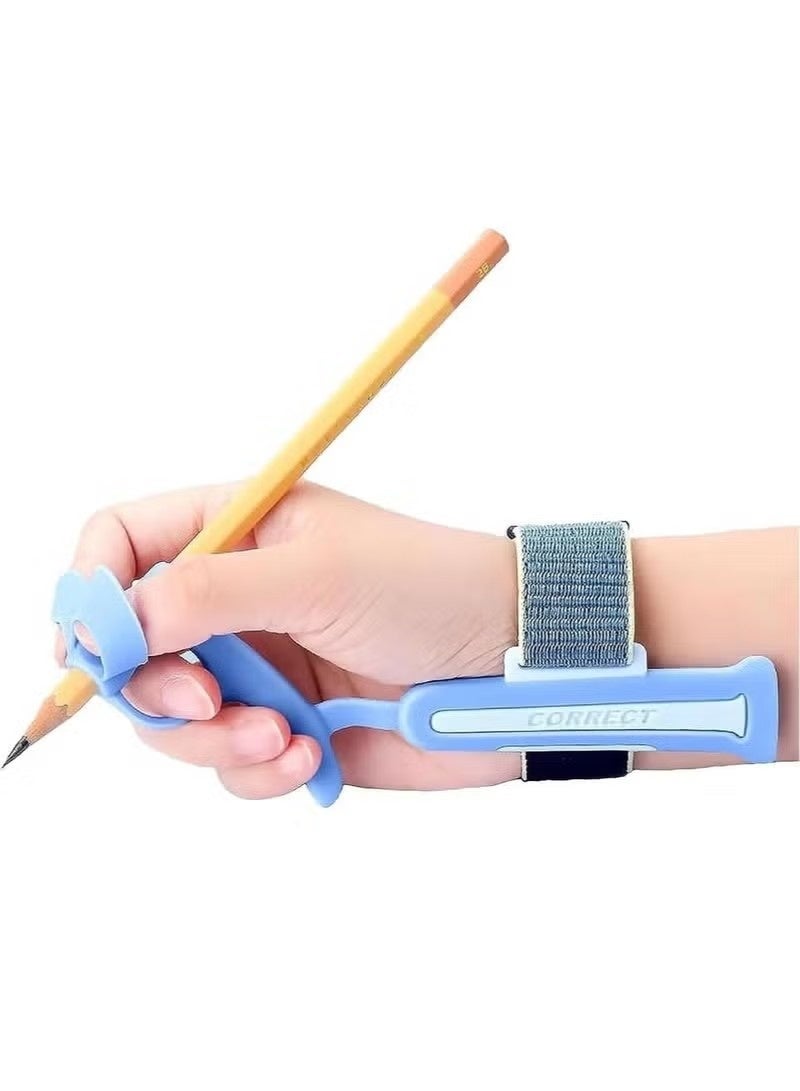 Pencil Gripper Kids/Toddler Handwriting aid Tools, Kids Handwriting Aid Tools, Ergonomic Writing Aid, Pencil Grip for 3-9 Years Learning to Write (Blue) - Image 1