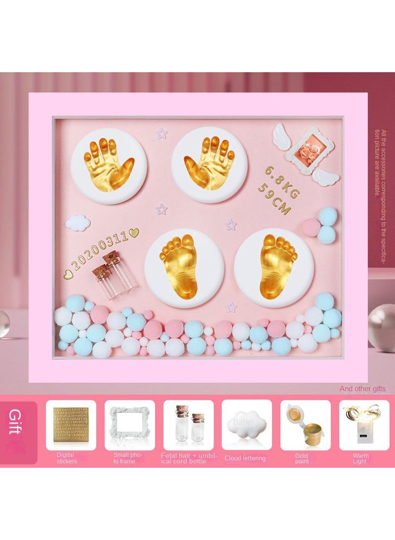 Y&D Newborn Baby Baby One Year Old Commemorative Full Moon Gift Handprint Inkpad Photo Frame - Image 1