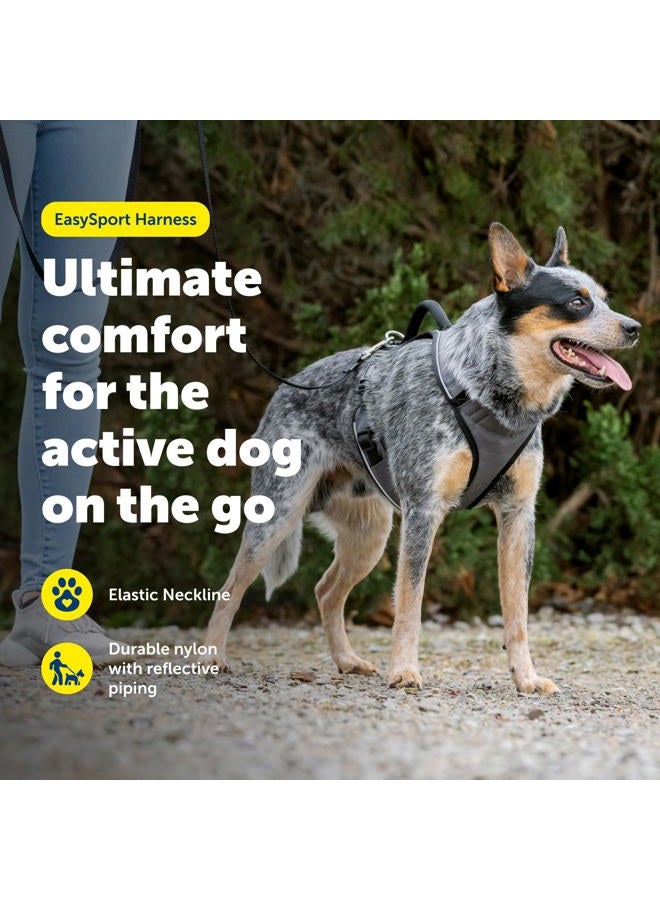 PetSafe EasySport Dog Harness - Padded, Adjustable Dog Harness with Control Handle and Reflective Piping - Great for Active Dogs - from The Makers of The Easy Walk Harness - Medium, Charcoal - Image 2