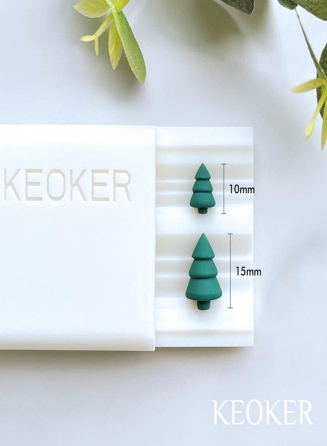 كوكر بكرة خرز طين البوليمر لعيد الميلاد من KEOKER، أدوات صنع أقراط من طين البوليمر، صانع خرز شجرة عيد الميلاد، أداة صنع مجوهرات من الطين، تساعدك على صنع خرز دائري مثالي بحجمين (خرز على شكل شجرة) - Image 3