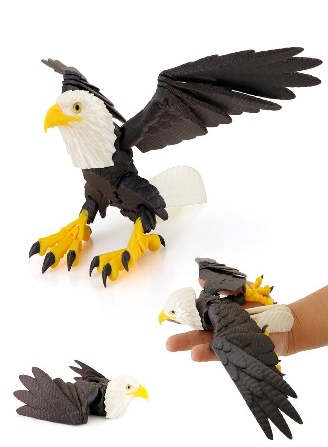 LehuoMaker 3D Printed Eagle Flexible Wings, Flying Eagle Model Toys, 3D Printed Bird Animals,3D Printed Dragon, Fidget Toys for Adults - Image 1
