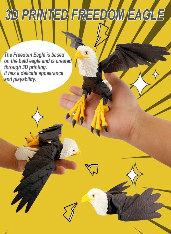 LehuoMaker 3D Printed Eagle Flexible Wings, Flying Eagle Model Toys, 3D Printed Bird Animals,3D Printed Dragon, Fidget Toys for Adults - Image 2