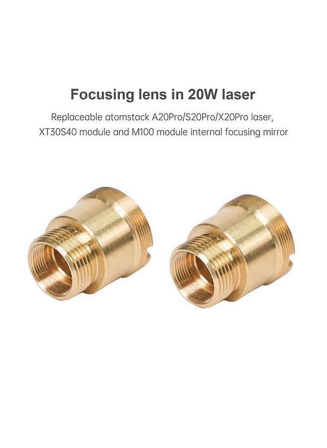 ATOMSTACK - 2PCS Atomstack 20W Replacement Focusing Lens for A20Pro/S20Pro/X20Pro Laser Module and M100 Module and XT30S40 Module Internal Focusing Lens - Type B - Image 1