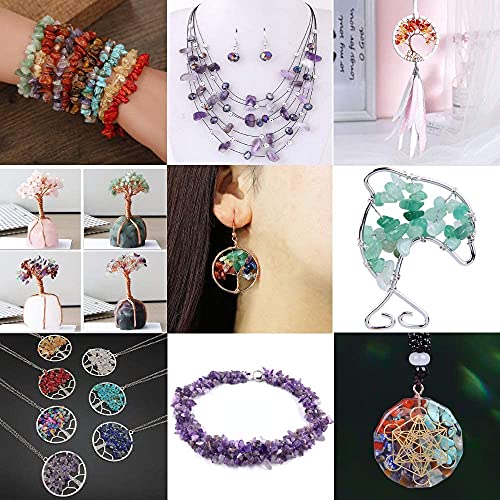 Clearain 35 inches Chip Stone Loose Gemstones Beads Drilled Strand for Jewelry Making (Amethyst) - Image 5