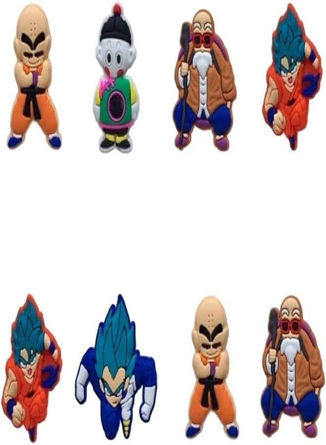 DBZ Series Characters Set of 8 Fridge PVC 1" Tall Magnets