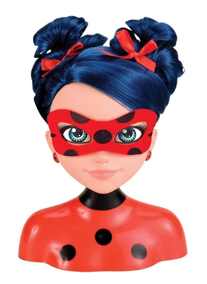 Miraculous Bandai Ladybug Styling Head With Doll Hairdressing Accessories | Toy Hair Styling Doll Head Set For Children | Pretend Hair Salon | Kids Hair Dressing Role Play Sets For Girls  - Image 5