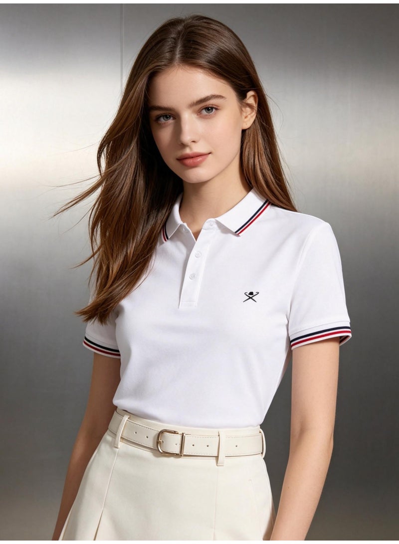 HACKETT LONDON Couples men and women summer breathable lapel short sleeve Polo shirt - Image 2