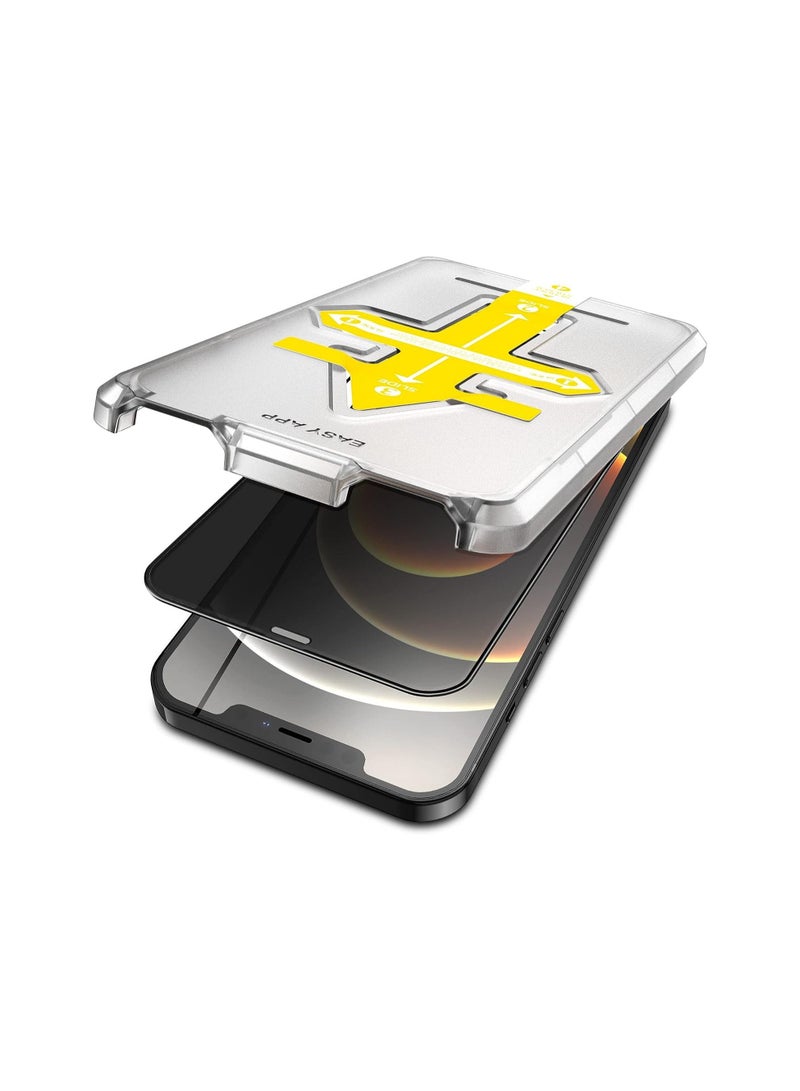 Markhor Next Generation A++ Quality Privacy Anti Spy With Auto Alignment Easy Installation Frame/App Tempered Glass Screen Protector For Apple iPhone 13 / 13 Pro And iPhone 14 Clear - Image 2