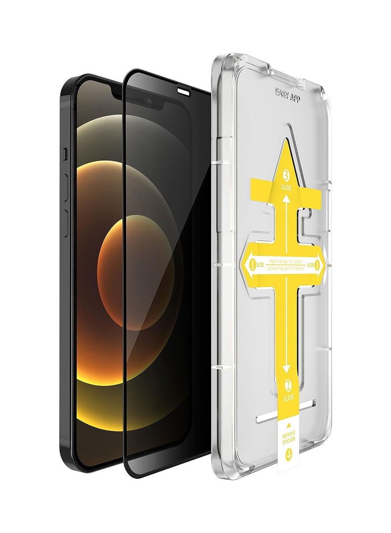 Markhor Next Generation A++ Quality Privacy Anti Spy With Auto Alignment Easy Installation Frame/App Tempered Glass Screen Protector For Apple iPhone 13 / 13 Pro And iPhone 14 Clear - Image 1