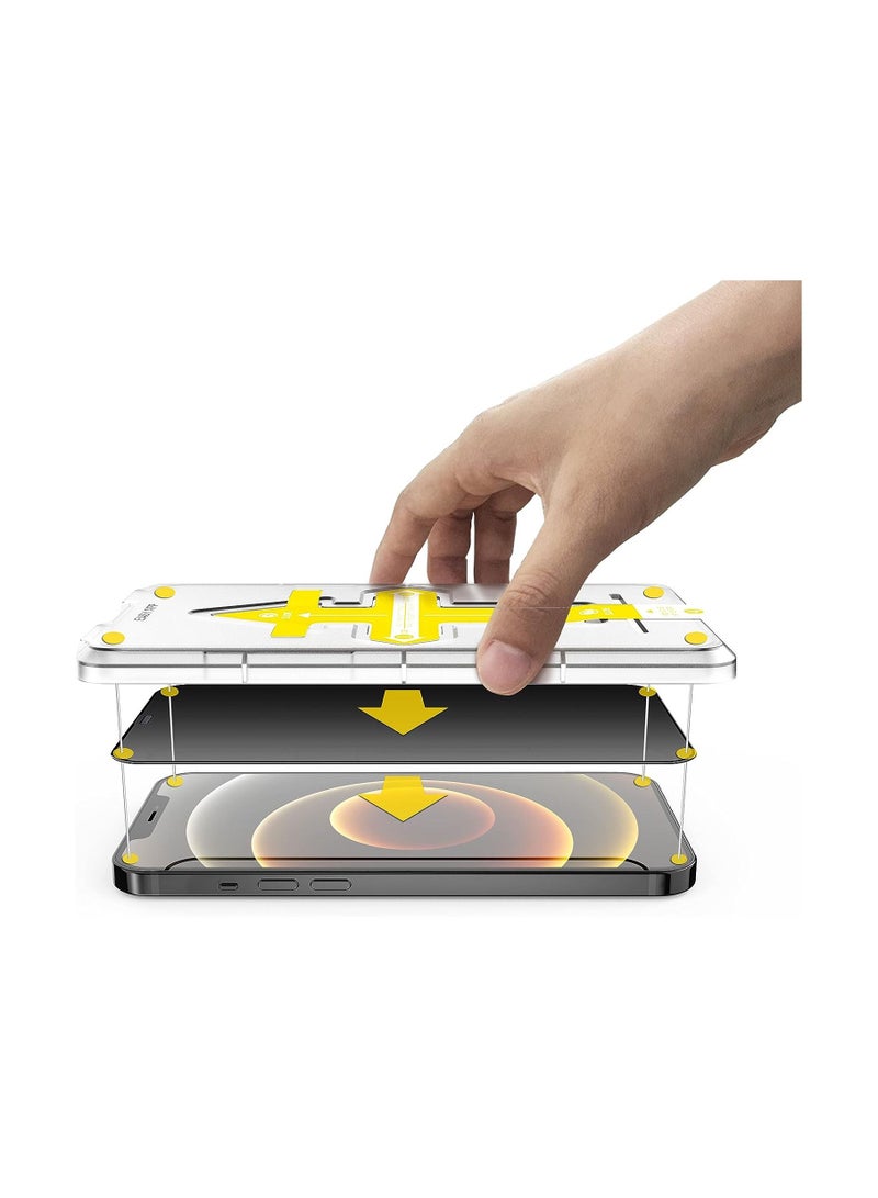 Markhor Next Generation A++ Quality Privacy Anti Spy With Auto Alignment Easy Installation Frame/App Tempered Glass Screen Protector For Apple iPhone 13 / 13 Pro And iPhone 14 Clear - Image 4