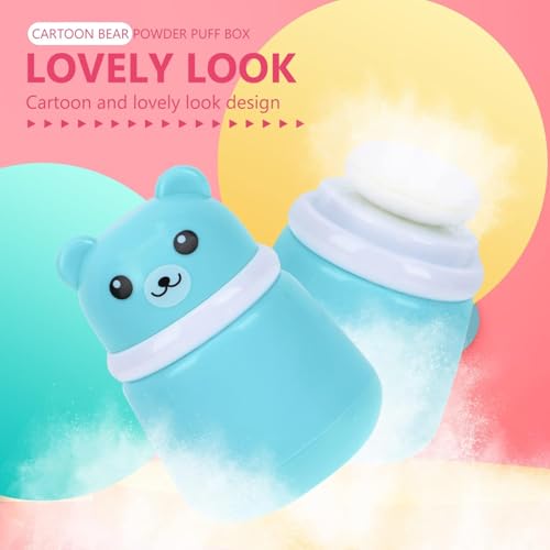 Closecret Baby Talcum Powder Puff with Case – Refillable Powder Container with Soft Puff for Babies, Toddlers & Kids – Gentle & Safe for Delicate Skin (Blue) - Image 4