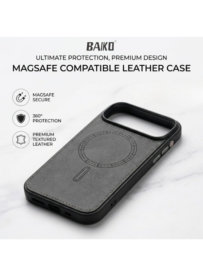 BAIKO Premium Leather Texture MagSafe Case for iPhone – Shockproof Slim Protective Cover with Strong Magnetic Charging Support - Image 4