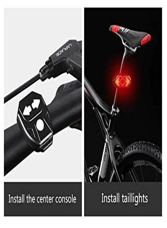 FASTPED ® Bicycle Tail Light USB Rechargable Smart Wireless Remote Control Turn Signal Warning Lamp Bike Taillight (A) Bicycle Tail Light with Turn Signals Brake Light,Tweeter Wireless Remote Light - Image 4
