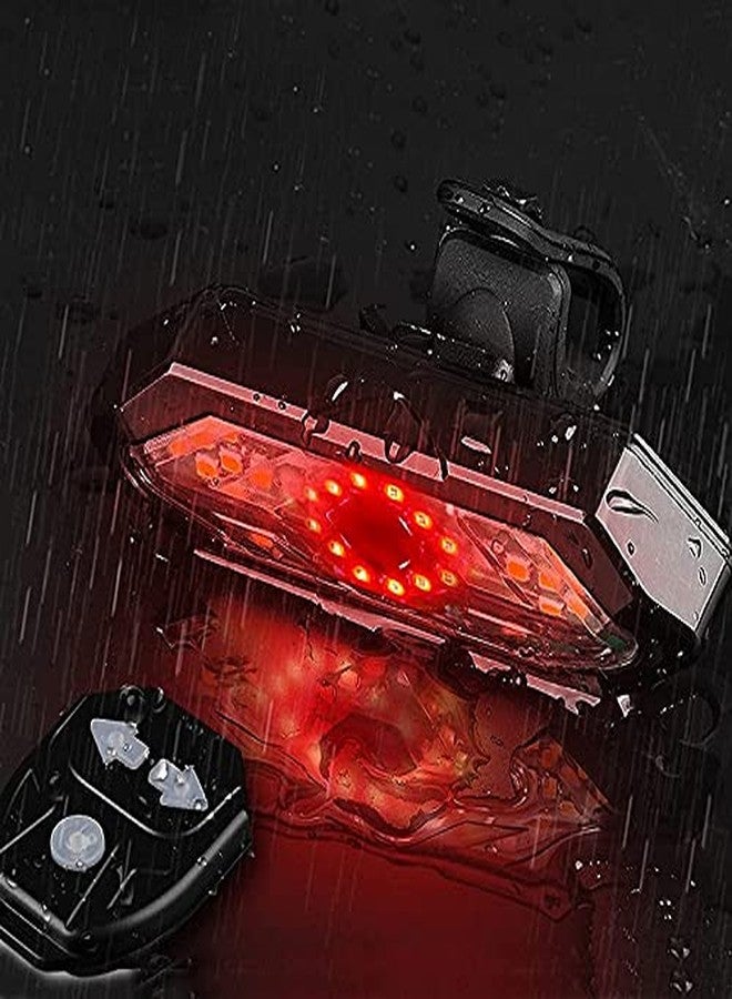 FASTPED ® Bicycle Tail Light USB Rechargable Smart Wireless Remote Control Turn Signal Warning Lamp Bike Taillight (A) Bicycle Tail Light with Turn Signals Brake Light,Tweeter Wireless Remote Light - Image 5
