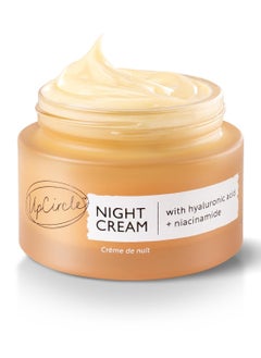 UpCircle UPCIRCLE Night Cream with Hyaluronic Acid + Niacinamide 1.85oz - Nourishing and Unscented for Sensitive Skin with Anti-Ageing Properties - Vegan + Cruelty-Free 