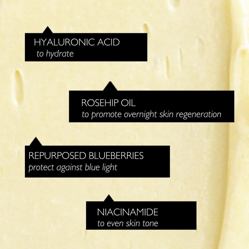 UPCIRCLE Night Cream with Hyaluronic Acid + Niacinamide 1.85oz - Nourishing and Unscented for Sensitive Skin with Anti-Ageing Properties - Vegan + Cruelty-Free - Image 3