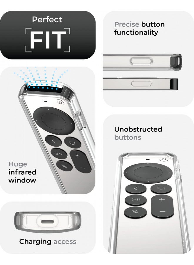TotalMount TotalMount Air Rim Case for Apple TV Remotes Slim, Hybrid Apple TV Remote Case with Ultimate Drop Protection Clear - Image 4