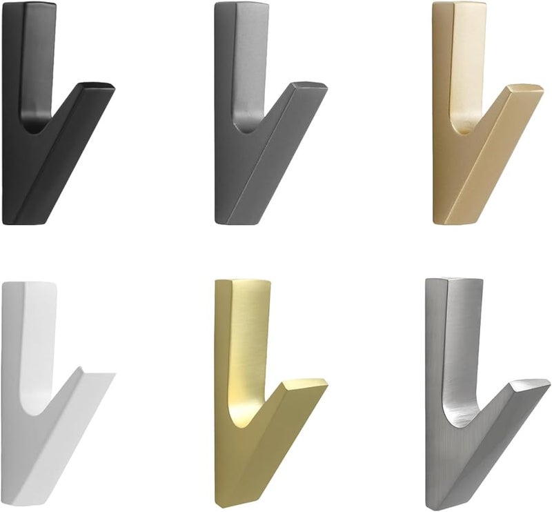 خطاف معطف معلق على الحائط الأبيض، ملحق تعليق الملابس المصنوع من الألومنيوم لتوفير المساحة - Image 4