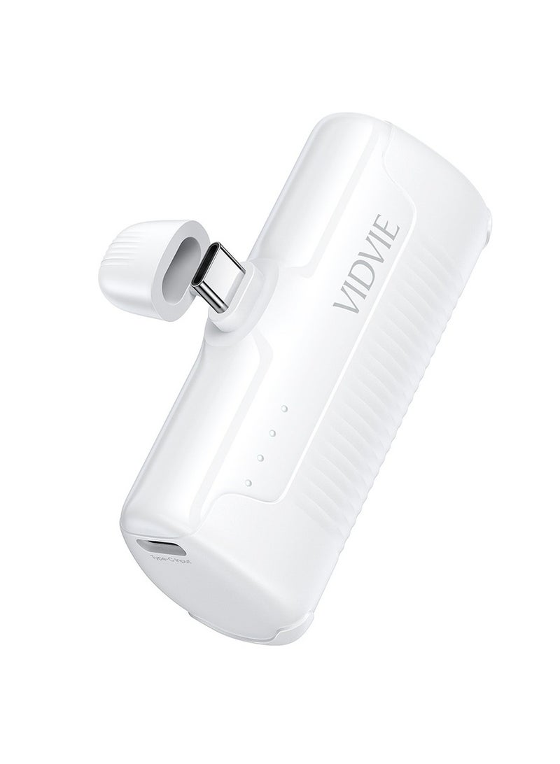 Vidvie Power bank with a capacity of 5000 mAh, Type-C, small with a compact and lightweight size, provides fast and safe charging thanks to a high-efficiency lithium battery. Made of durable materials to ensure sturdiness and ease of carrying.  - Image 1