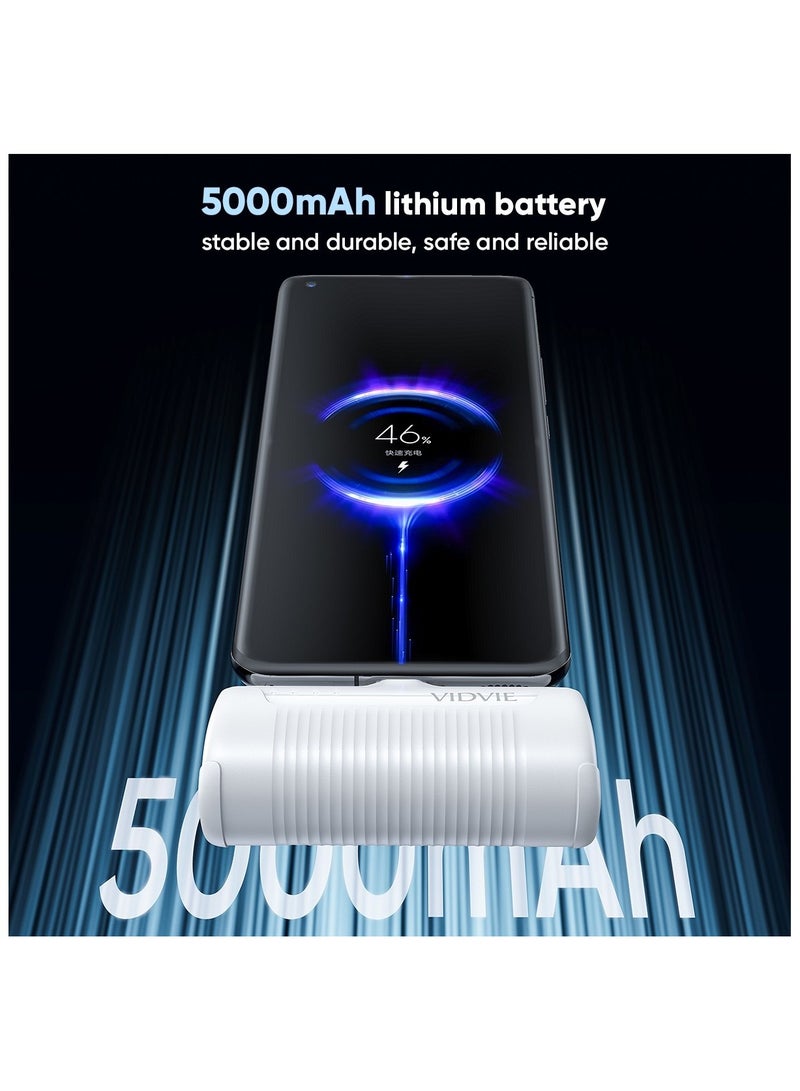 Vidvie Power bank with a capacity of 5000 mAh, Type-C, small with a compact and lightweight size, provides fast and safe charging thanks to a high-efficiency lithium battery. Made of durable materials to ensure sturdiness and ease of carrying.  - Image 4