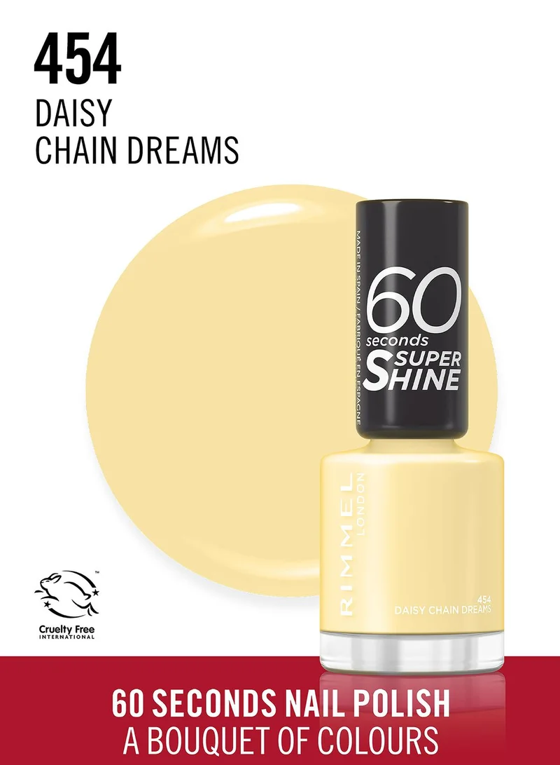 RIMMEL LONDON 60 Seconds Super Shine Nail Polish - 454 - Daisy Chain Dreams, 8ml