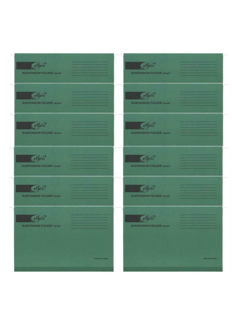 12-Piece Foolscap Size Hanging File Dull Green Colour - pzsku/ZED36E461BD2DEDEBA391Z/45/_/1686152227/9e06ced8-09a8-4e59-87a2-189498d6bac5