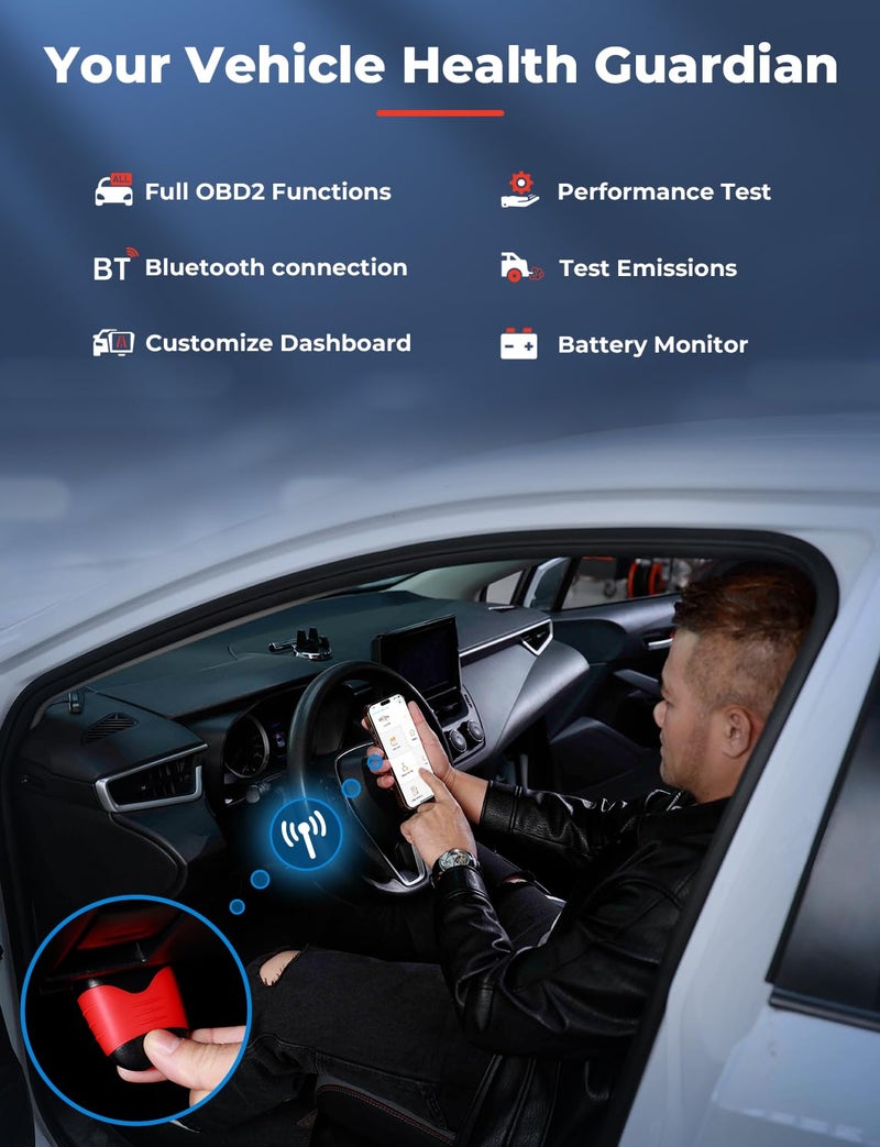 AUTOPHIX 3210 OBD2 Scanner Bluetooth, All-in-One Code Reader for Check Engine Light, Battery Test & Performance Monitoring Live Data, Wireless Auto Scan for 1996+ Cars, Works with iOS & Android - Image 2