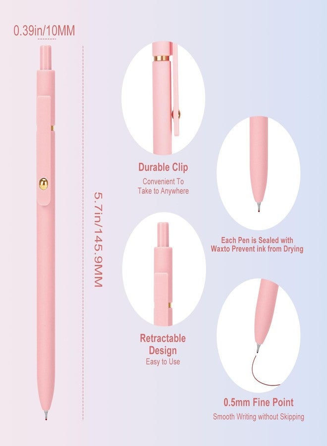 Ddaowanx Colored Gel Pens, 0.5mm Fine Point Retractable,Colorful Pens for Journaling,School Supplies, Gifts for Nurse and Teens, Stockings Stuffers for Women(6Pcs-Aesthetic Colors) - Image 2